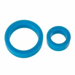 Titanmen Siliconen Cockringen Double Pack - Blauw