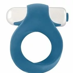 Mjuze Single Vibrerende Rekbare Cockring - Blauw