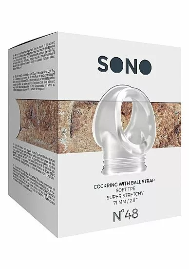 SONO No.48 Cockring Met Ballstrap - Transparant - Afbeelding 3