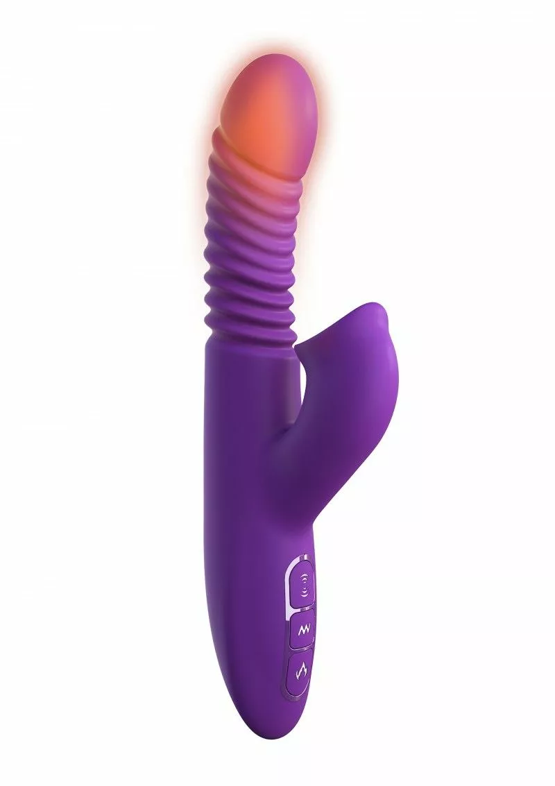 Pipedream Stotende Vibrator Met Clitoris Stimulator - Paars - Afbeelding 2