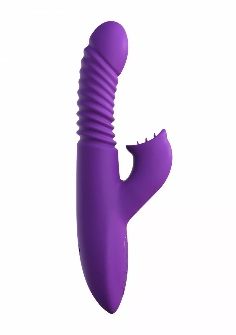 Pipedream Stotende Vibrator Met Clitoris Stimulator - Paars - Afbeelding 3