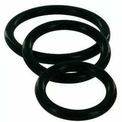 Trinity Vibes Stretchy Cockring Set - Zwart
