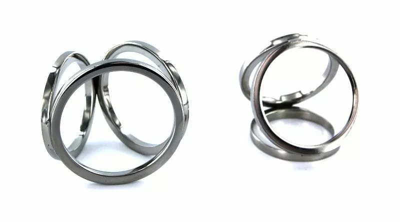 Spartan Steel Driedubbele Penis- En Balring - 55mm - Afbeelding 2