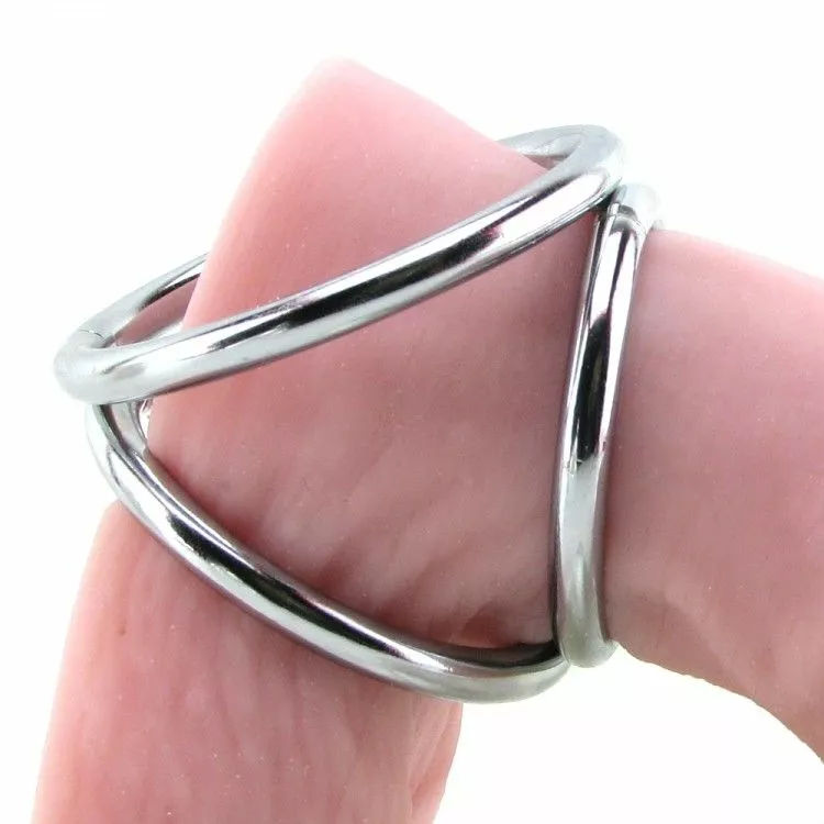 Spartan Steel Driedubbele Penis- En Balring - 55mm - Afbeelding 4