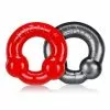 2 Pack Cockringen Van Oxballs In Zilver En Rood