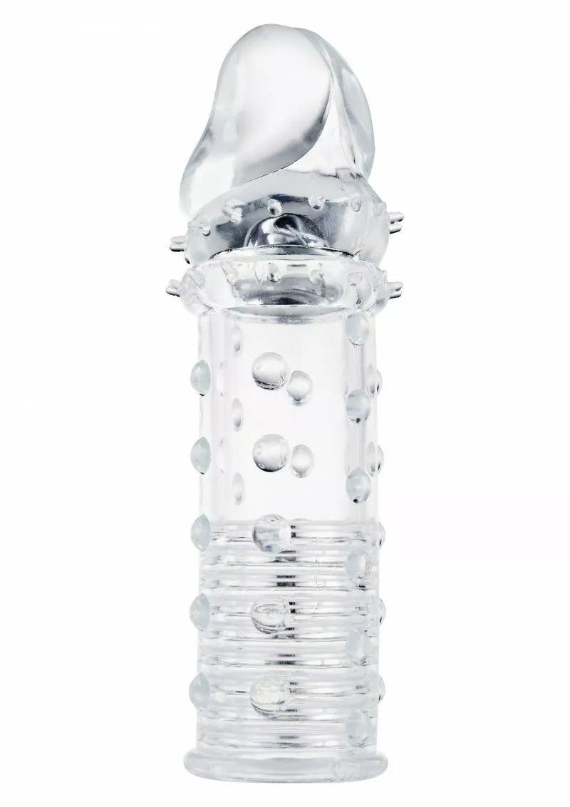 ToyJoy Verlengende Penis Sleeve Met Noppen - Transparant