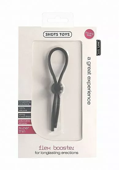 Shots Toys Verstelbare Cockring Flex Booster - Zwart - Afbeelding 2