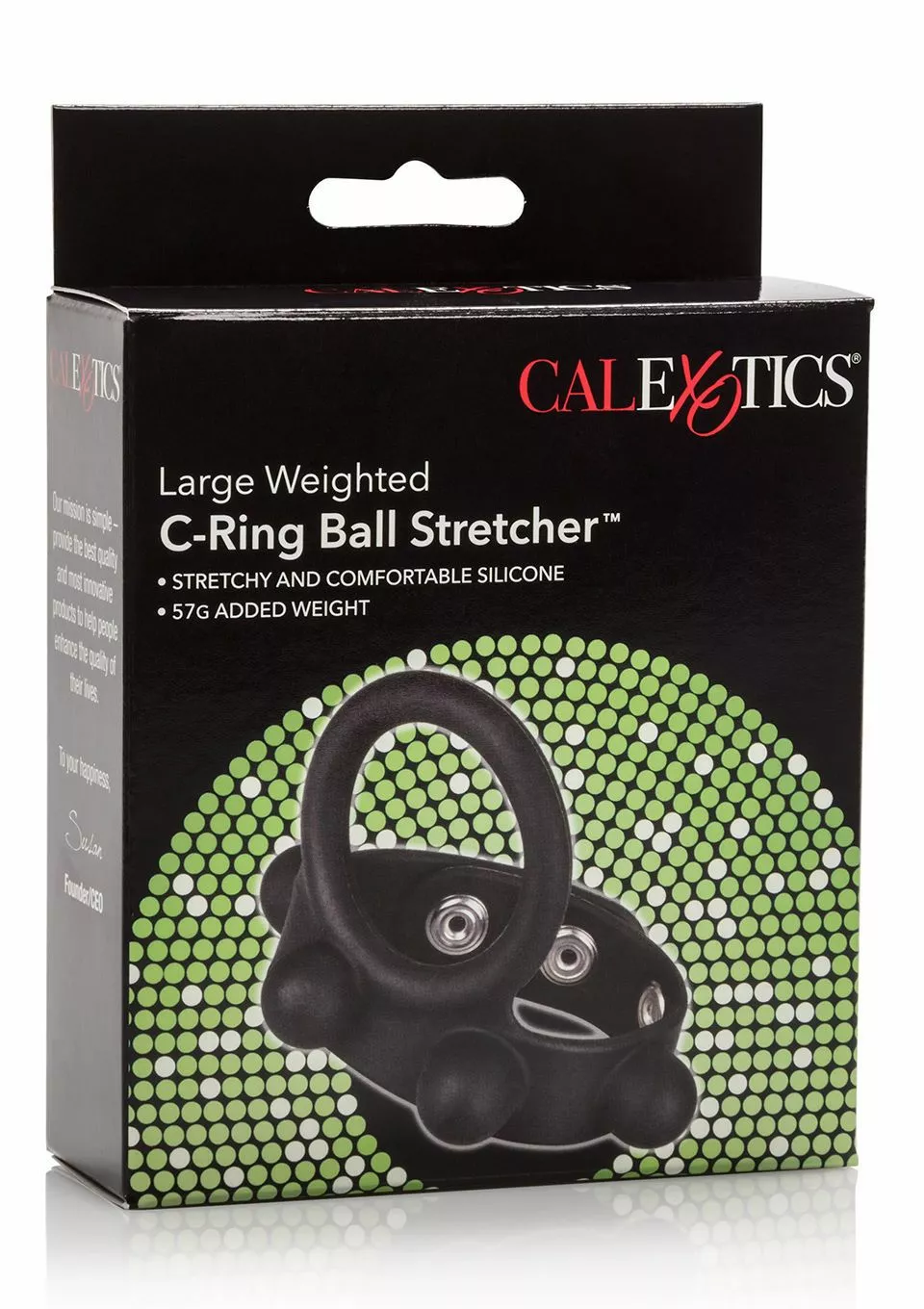 California Exotic Verzwaarde Ballstretcher Met Cockring - L - Afbeelding 3