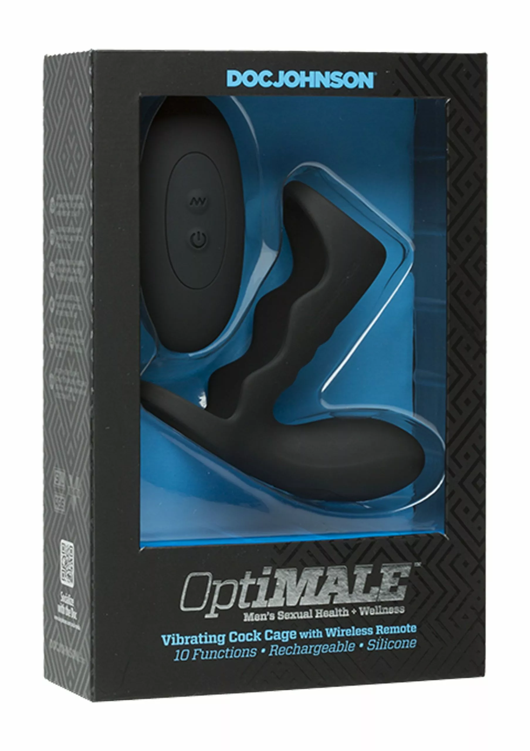 Doc Johnson Vibrerende Cock Cage Met Afstandsbediening - Zwart - Afbeelding 3