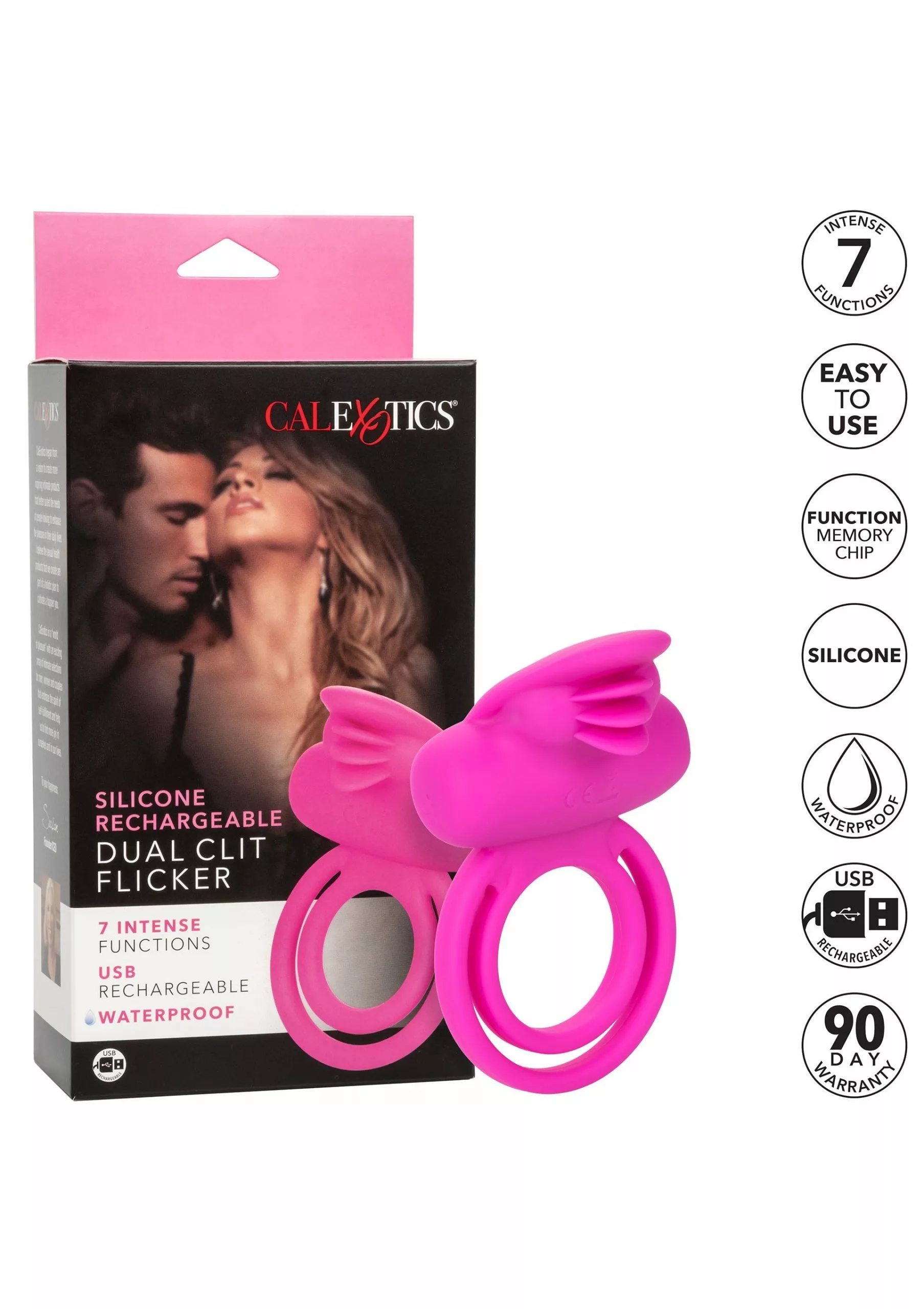 California Exotic Vibrerende Cockring Dual Clit Flicker Enhancer - Afbeelding 5