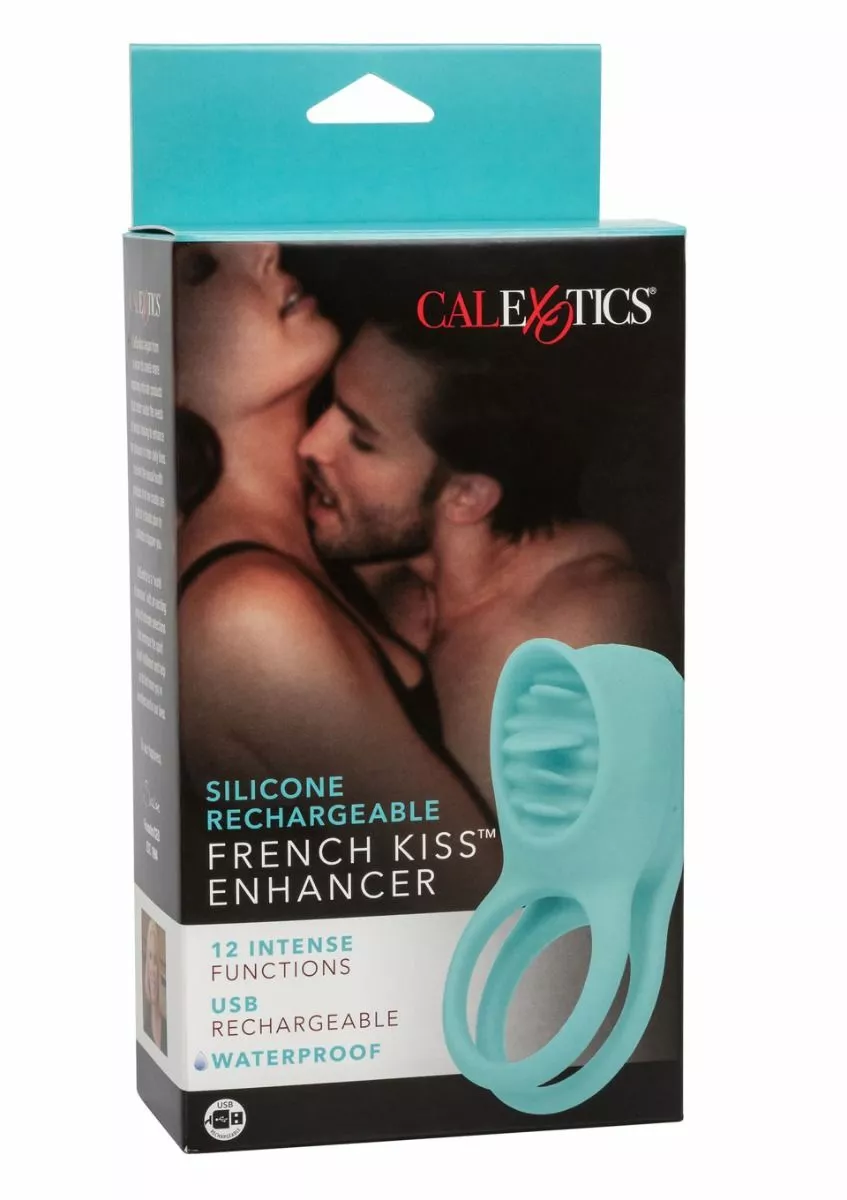 California Exotic Vibrerende Cockring French Kiss Enhancer - Groen - Afbeelding 4