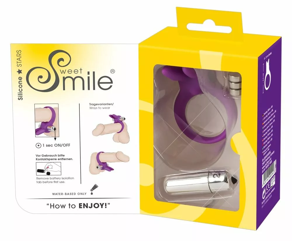 Sweet Smile Vibrerende Cockring Rabbit - Afbeelding 4