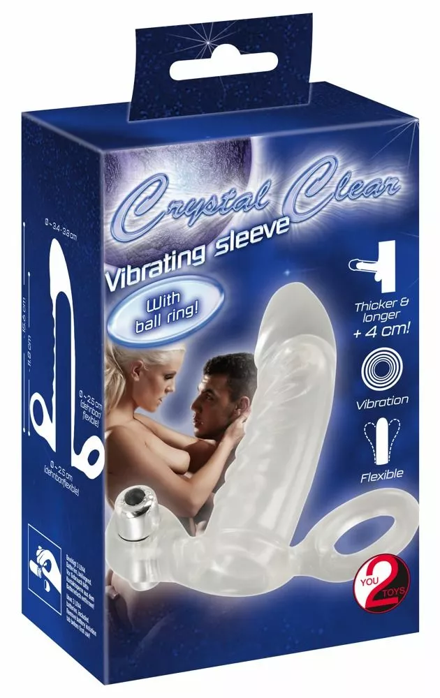 You2Toys Vibrerende Penis Sleeve - Transparant - Afbeelding 2