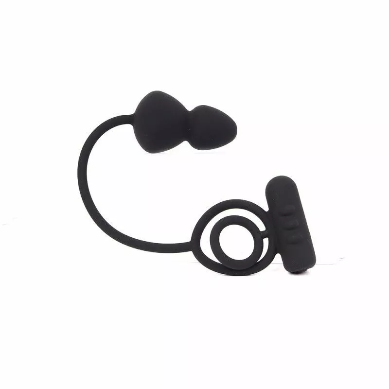 Kiotos Vibrerende Cockring Met Anaal Plug