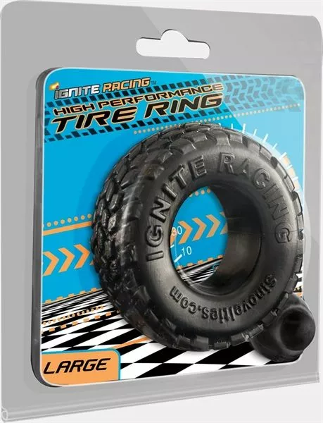 Ignite Zwarte Cockring Tire Ring - Large