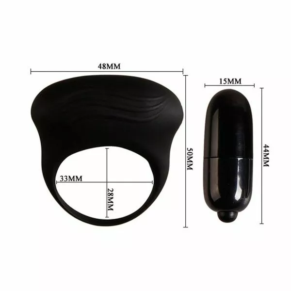 Crazy Bull Zwarte Vibrerende Cockring - Bertram - Afbeelding 7