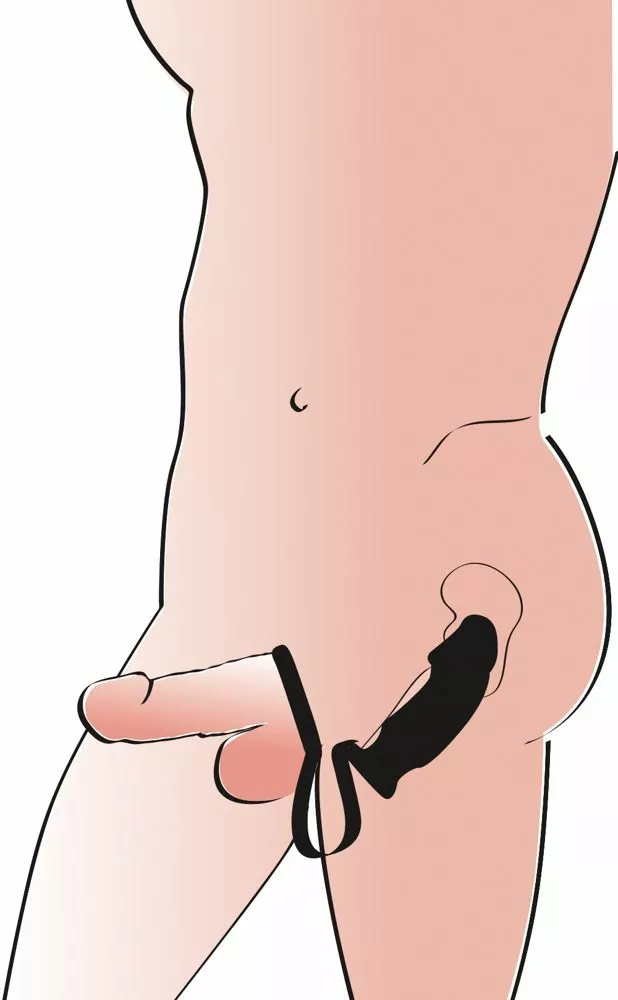 Black Velvets Zwarte Cockring Met Anaalplug - Afbeelding 7